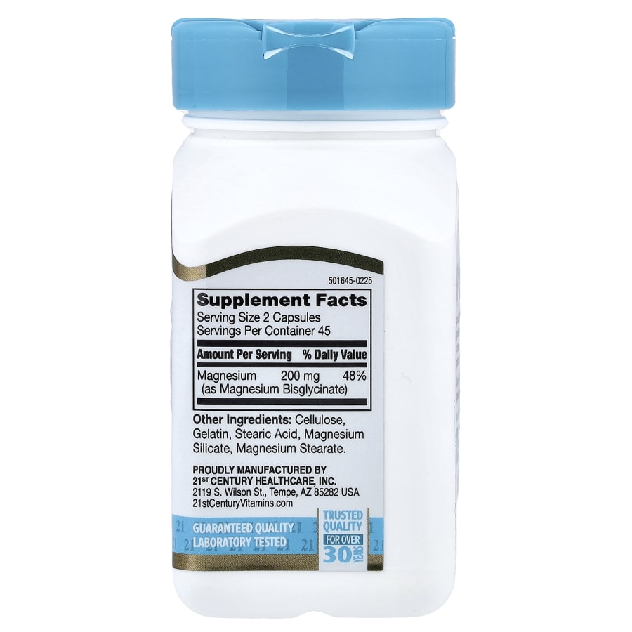 21st Century Chelated Magnesium Glycinate, 90 Capsules, (100 mg per Capsule), view 2