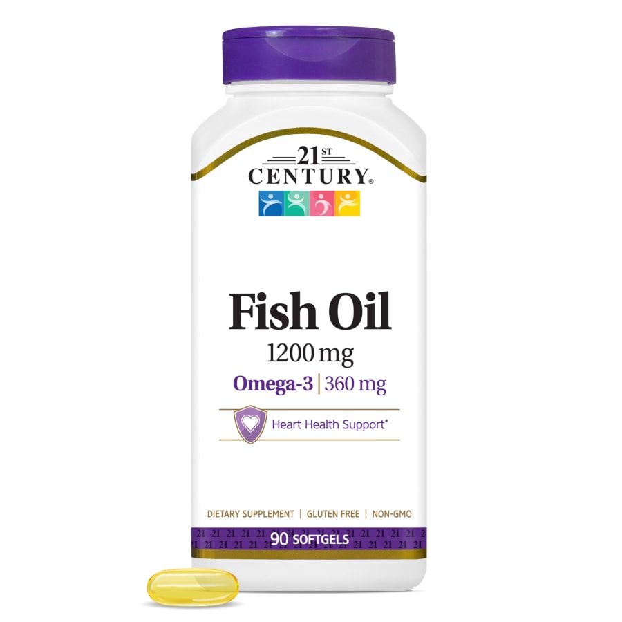 21st Century Fish Oil, 1,200 mg, 90 Softgels, view 3