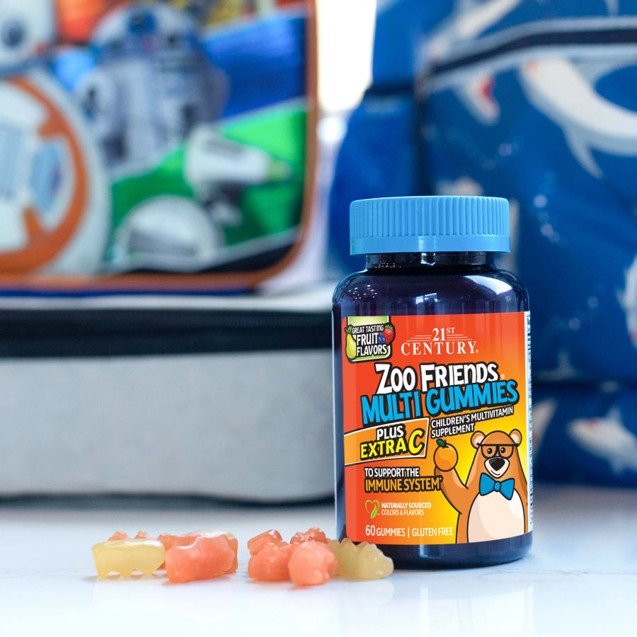 21st Century Zoo Friends® Multi Gummies, Plus Extra C, Great Tasting Fruit, 60 Gummies, view 4