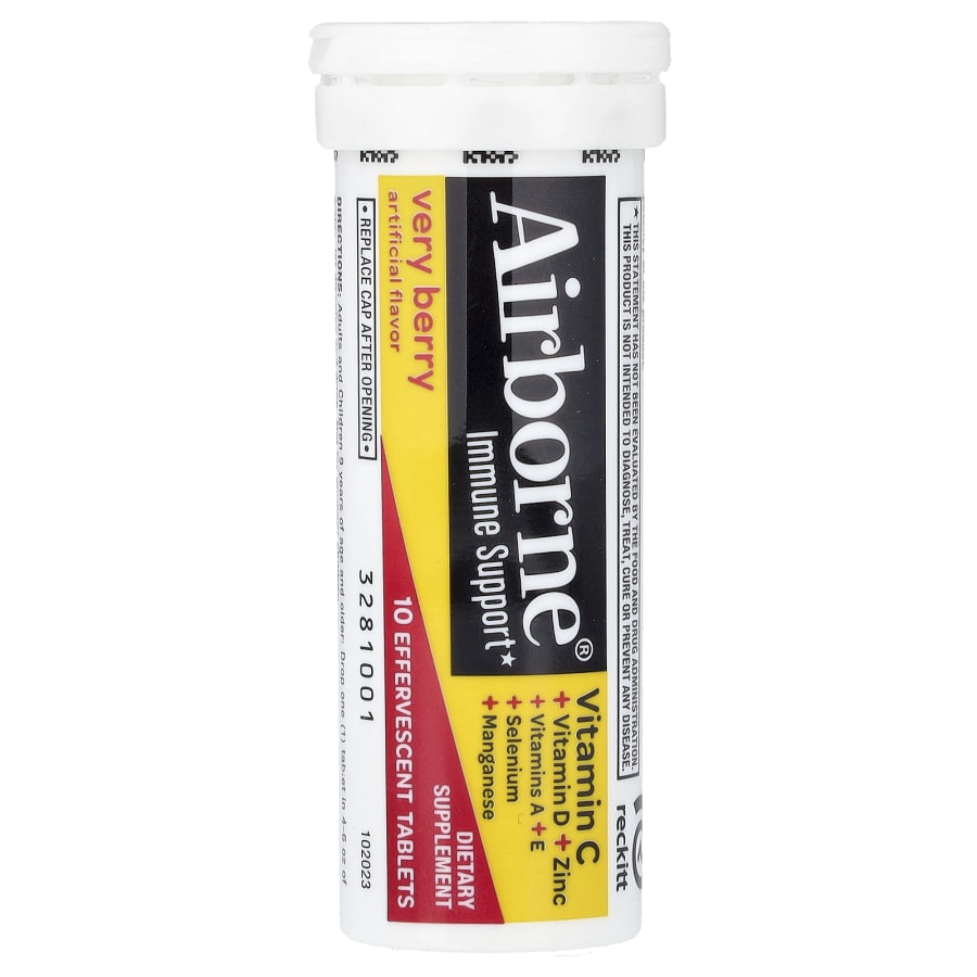 AirBorne Immune Support Supplement, Very Berry, 10 Effervescent Tablets, view 3