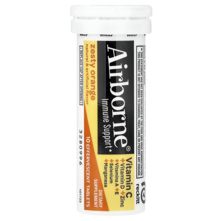 AirBorne Immune Support Supplement, Zesty Orange, 10 Effervescent Tablets, view 3