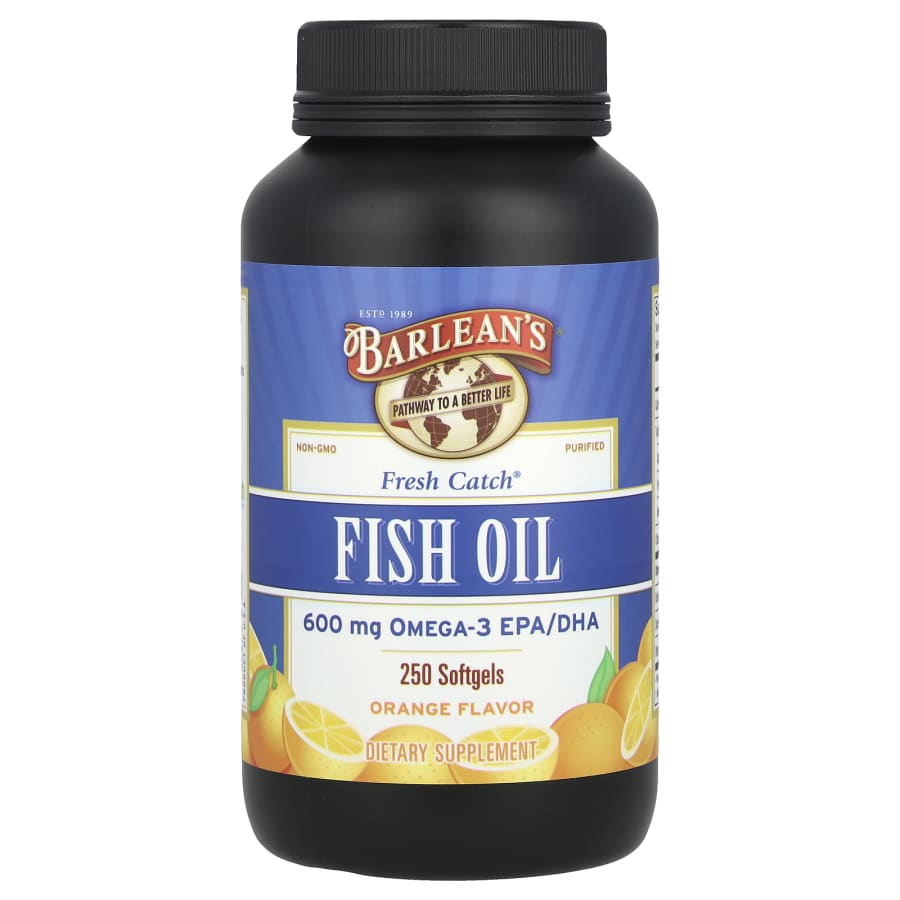 Barlean's Fresh Catch®, Fish Oil, Omega-3 EPA/DHA, Orange, 250 Softgels (300 mg per Softgel)
