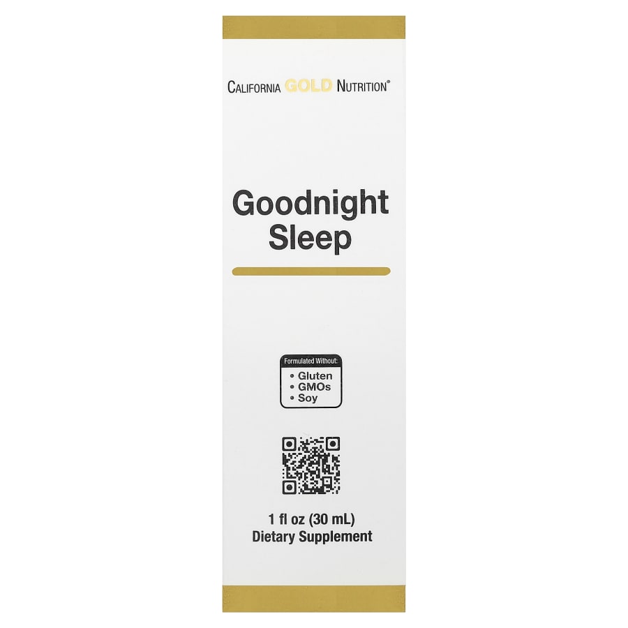 California Gold Nutrition Goodnight Sleep with Fresh Milky Oat Seed, St. John's Wort, Skullcap, and Passion Flower Herbs, 1 fl oz (30 ml)