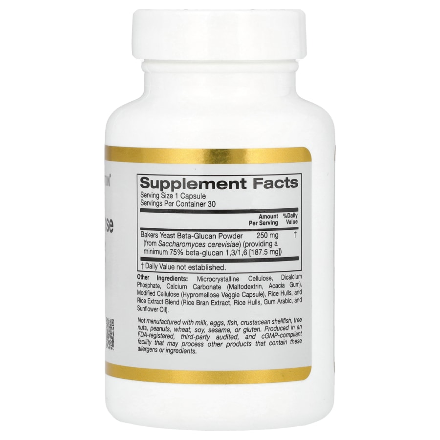 California Gold Nutrition Immune Defense with Wellmune®, Beta-Glucan, 250 mg, 30 Veggie Capsules, view 2