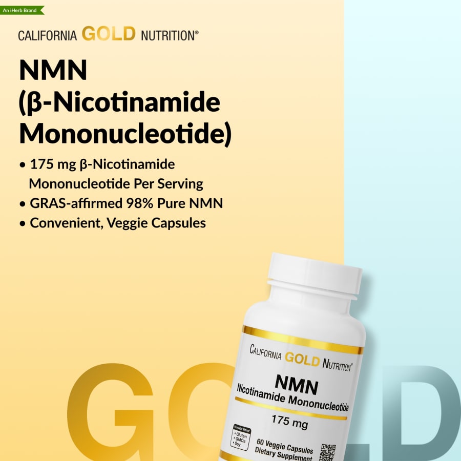 California Gold Nutrition NMN, 175 mg, 60 Veggie Capsules, view 4