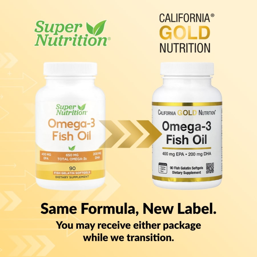 California Gold Nutrition Omega-3 Fish Oil, Vivomega Triglyceride, 1,000 mg, 90 Fish Gelatin Softgels, view 3