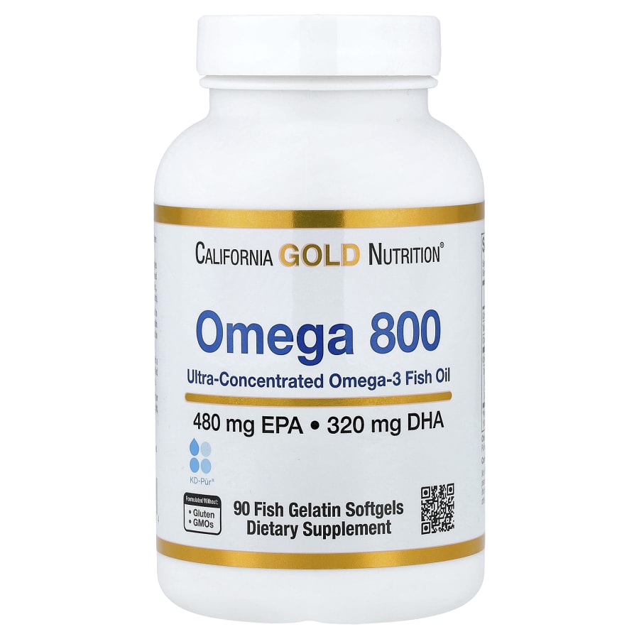 California Gold Nutrition Omega 800, 90 Fish Gelatin Softgels (1,000 mg per Softgel)