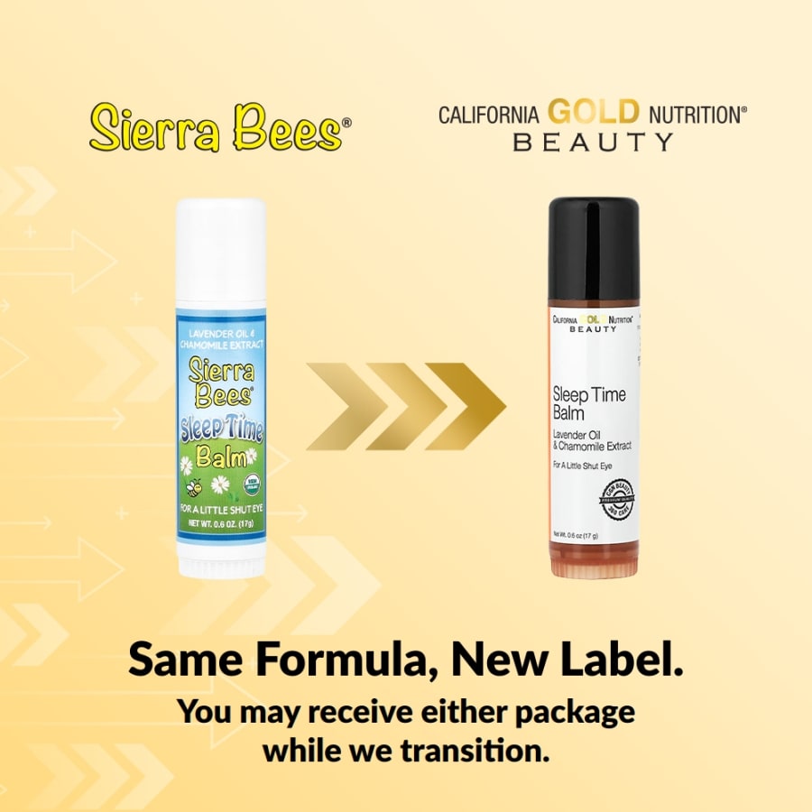 California Gold Nutrition Sleep Time Balm Stick, Lavender & Chamomile, 0.6 oz (17 g), view 3