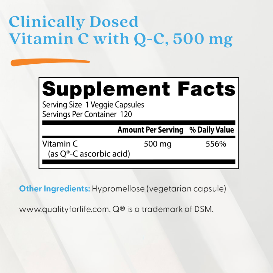 Doctor's Best Vitamin C , 500 mg, 120 Veggie Caps, view 4