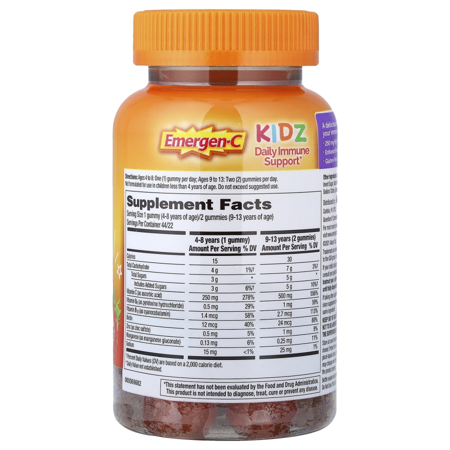 Emergen-C Kidz, Daily Immune Support Gummies, Berry Bash, 44 Gummies, view 2