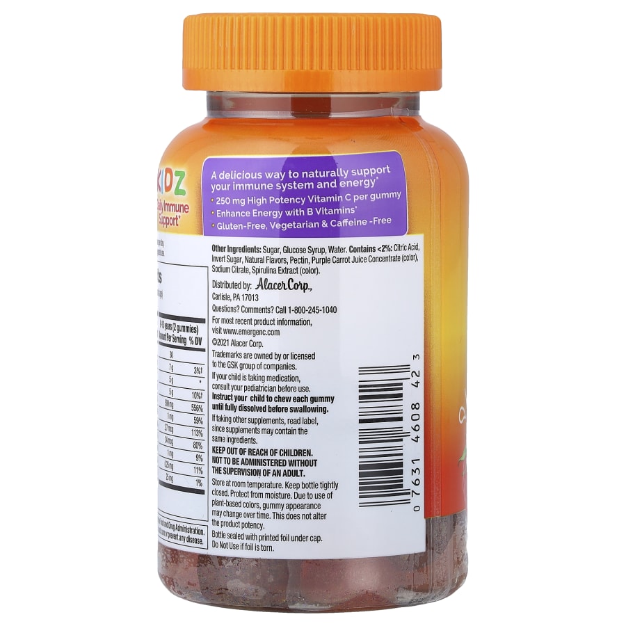 Emergen-C Kidz, Daily Immune Support Gummies, Berry Bash, 44 Gummies, view 3