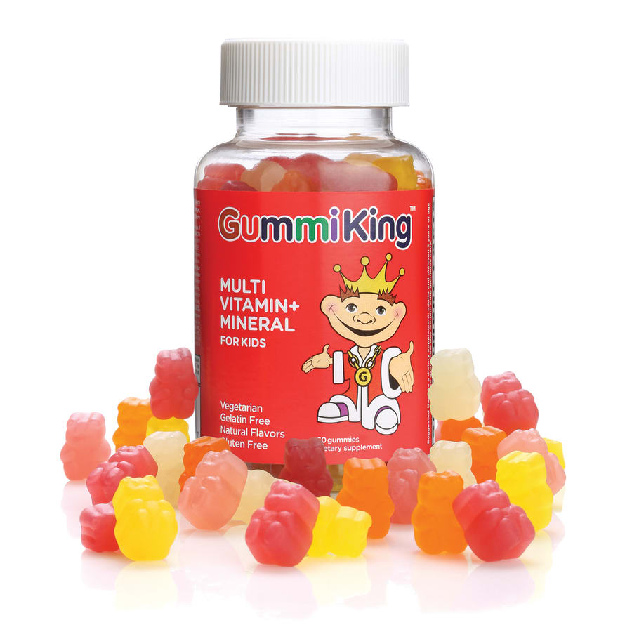 GummiKing Multi Vitamin + Mineral For Kids, Grape, Lemon, Orange, Strawberry And Cherry, 60 Gummies, view 3