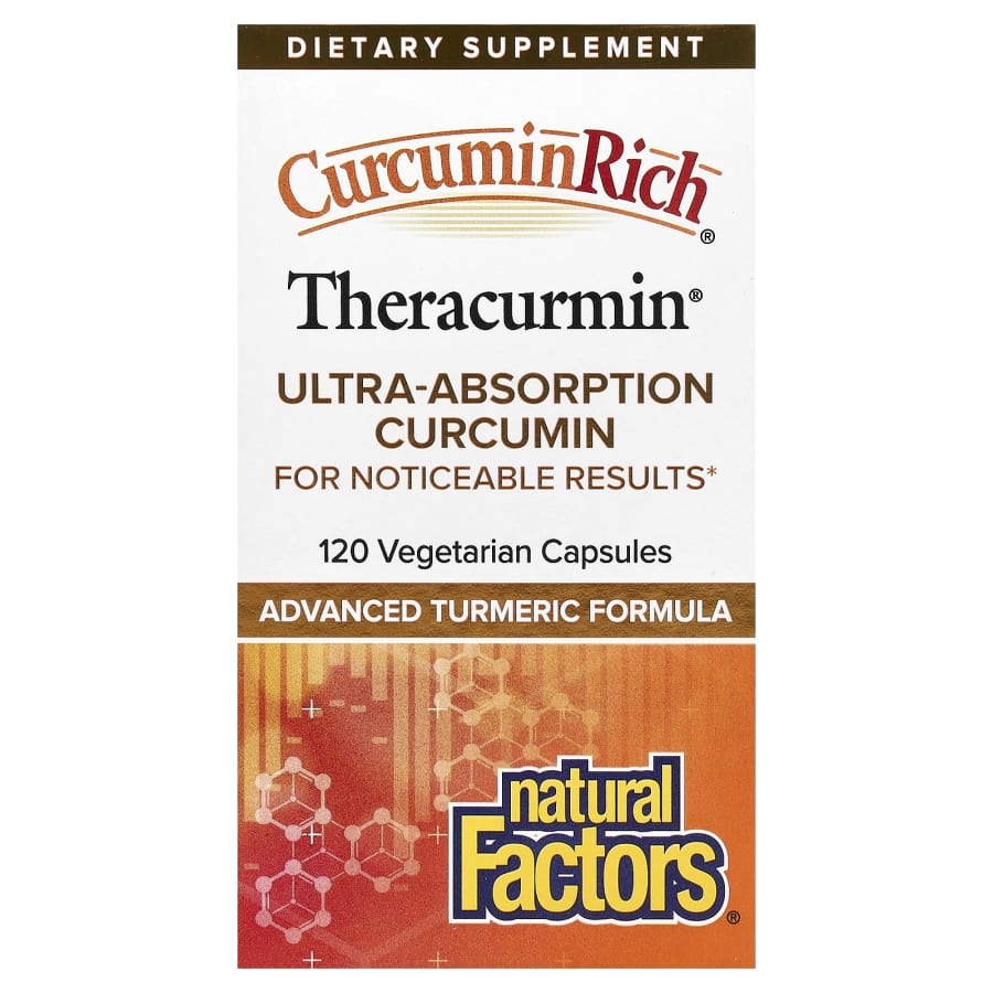 Natural Factors CurcuminRich®, Theracurmin®, 120 Vegetarian Capsules (30 mg per Capsule)
