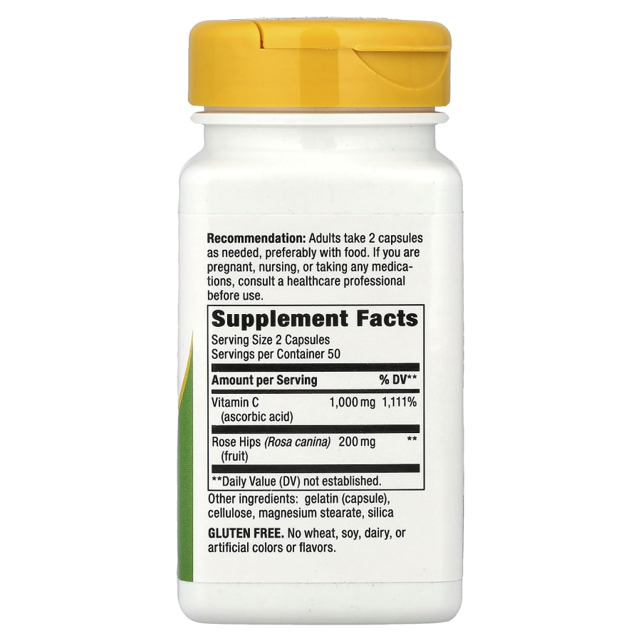 Nature's Way Vitamin C with Rose Hips, 100 Capsules, view 2