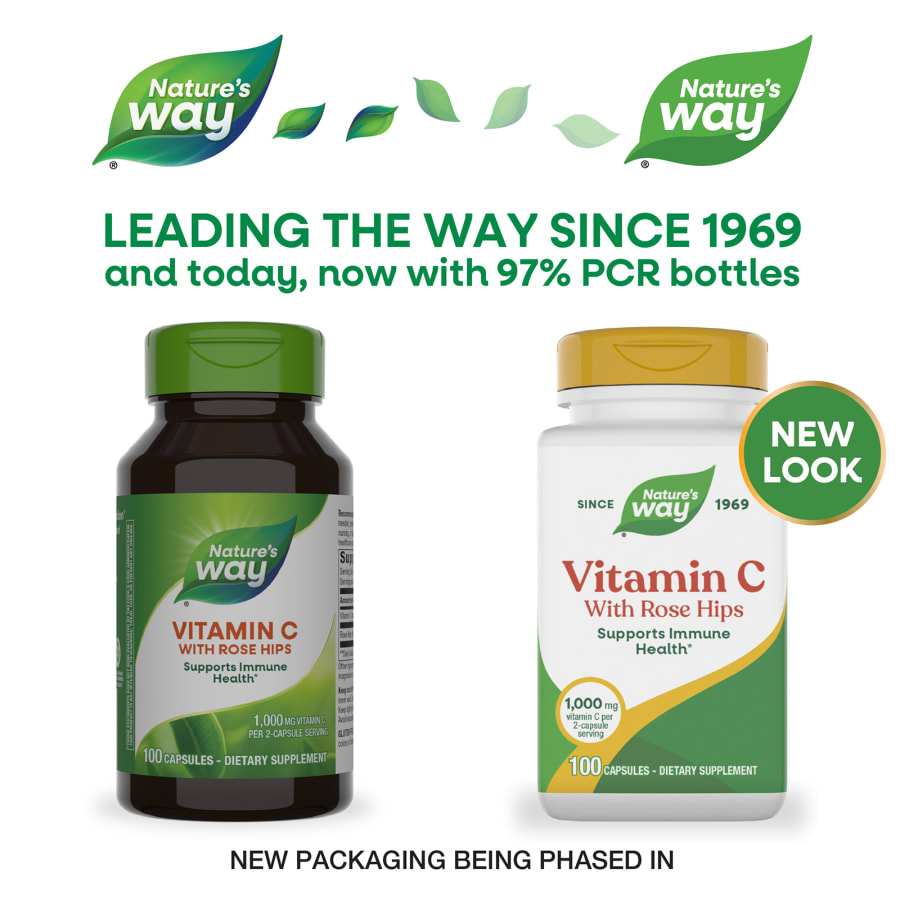 Nature's Way Vitamin C with Rose Hips, 100 Capsules, view 3