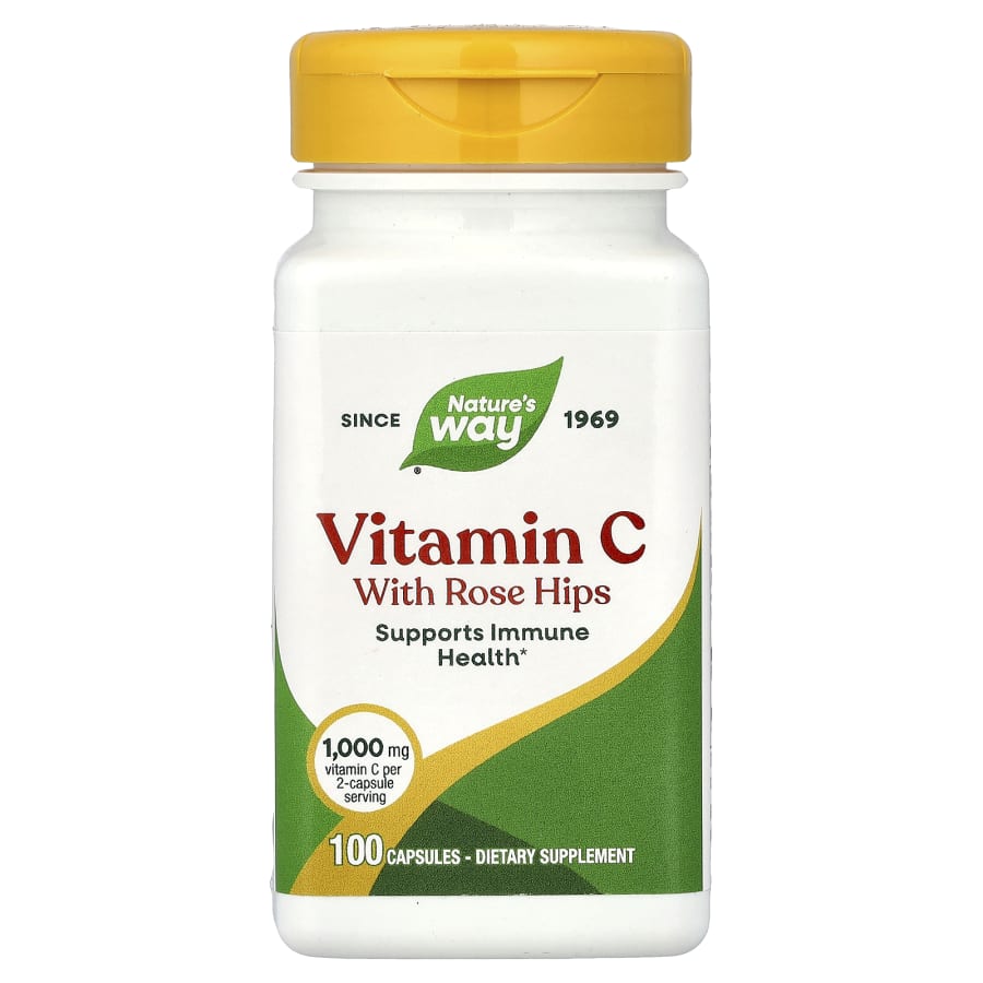 Nature's Way Vitamin C with Rose Hips, 100 Capsules