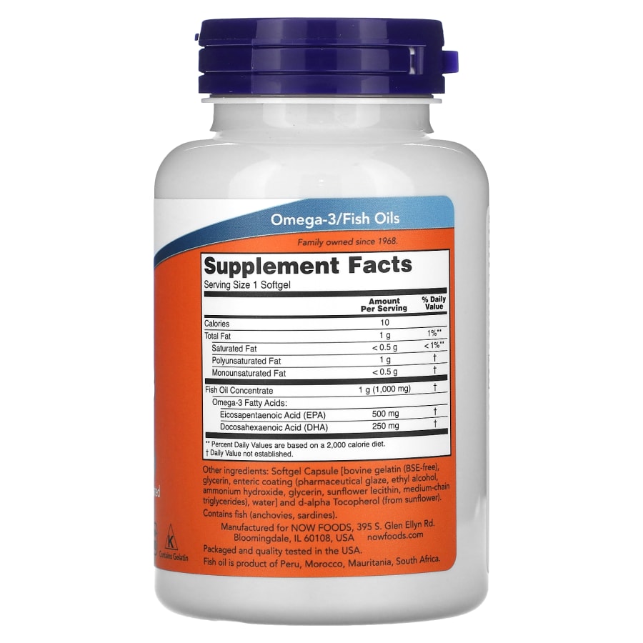 NOW Foods Ultra Omega-3 Fish Oil, 90 Softgels, view 2